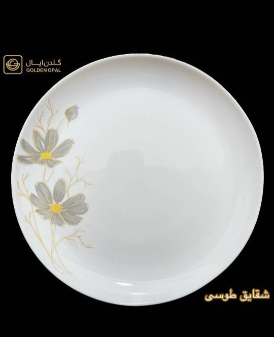 سرویس آرکوپال 26 پارچه شقایق طوسی قالب گرد دیوالی فرانسه شرکت گلدن اوپال+ارسال رایگان+اقساط